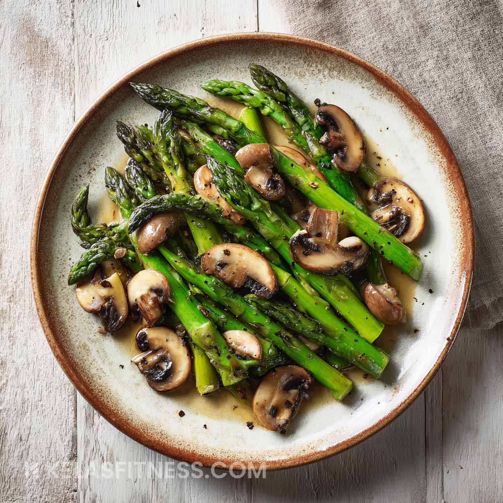 Resep Sautéed Asparagus and Mushrooms