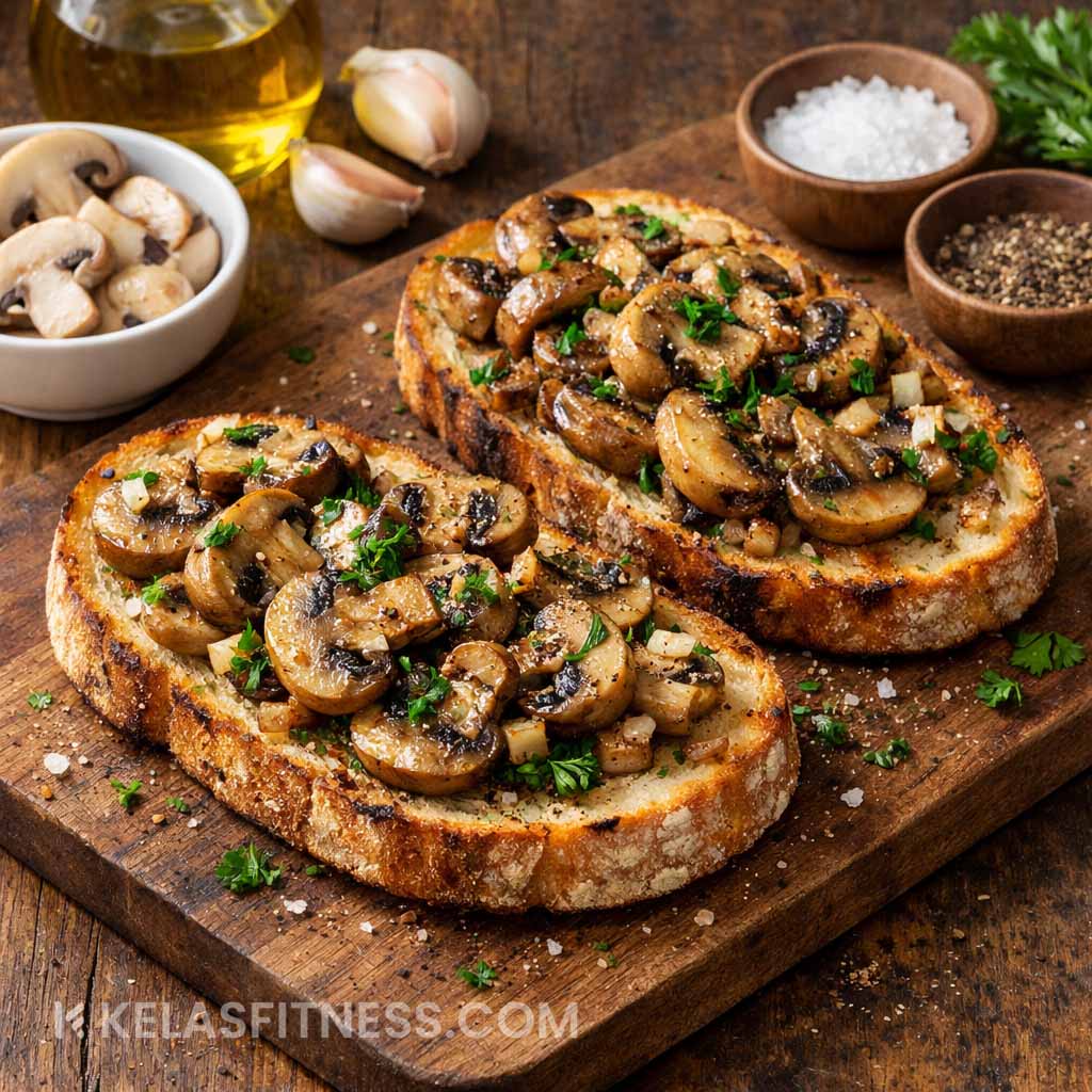 Resep Mushroom Garlic Sourdough