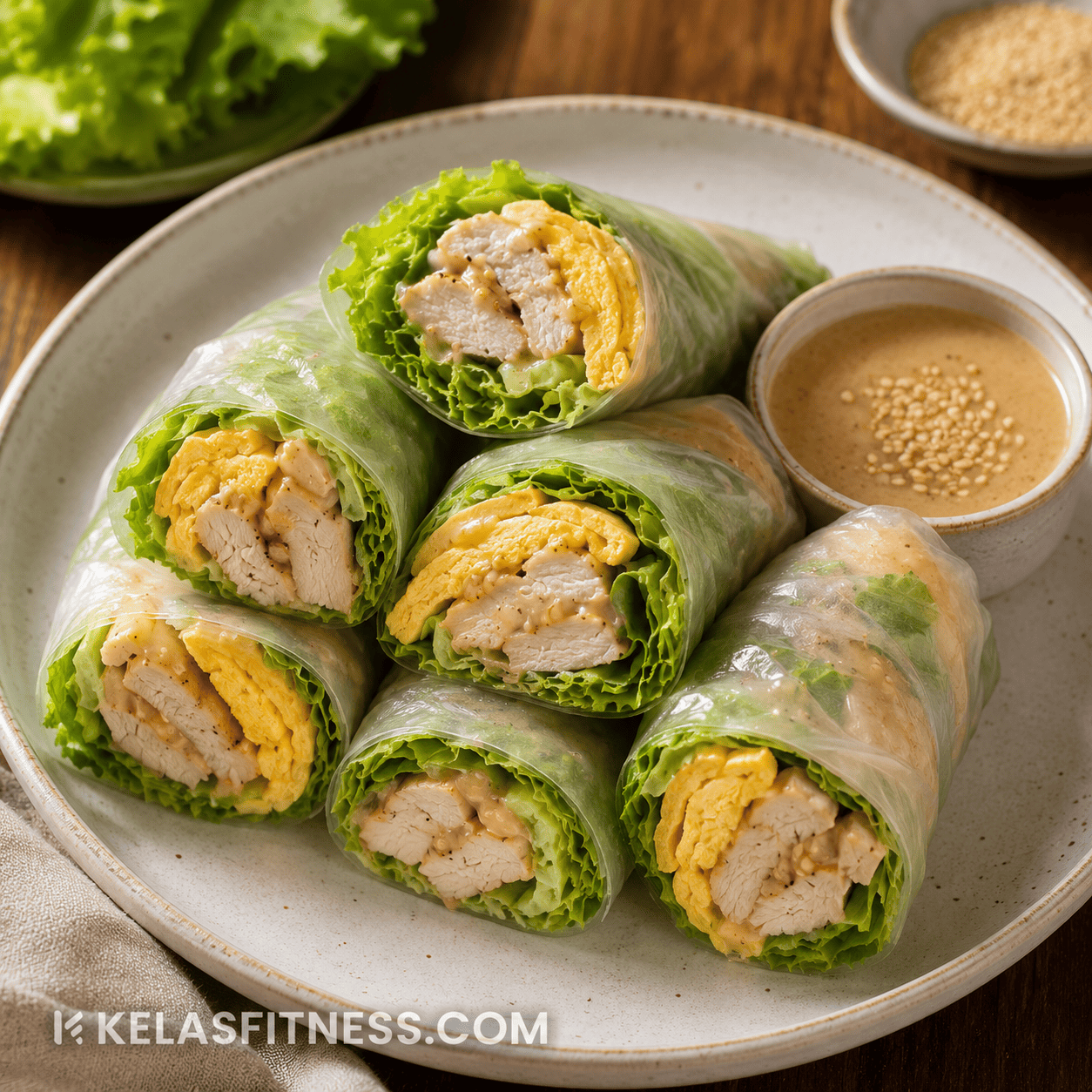 Resep Rice Paper Chicken Wrap